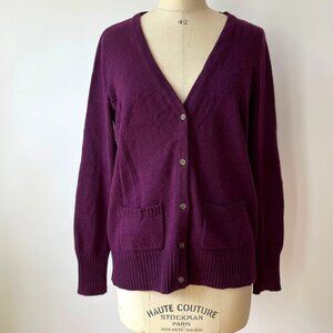 Alfred Sung Pure - Plum Angora & Cotton Cardigan